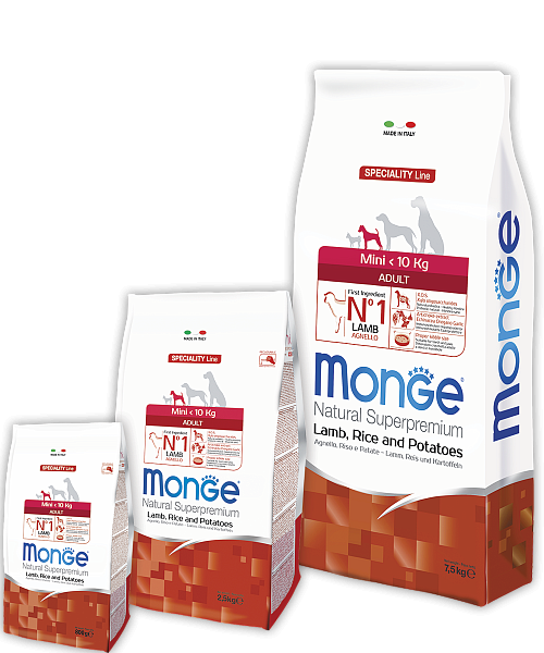 Monge Dog Speciality Mini корм для взрослых собак мелких пород с ягненком