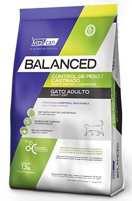 Виталкан Balanced Cat Weight Control/Castrated . Сухой корм для стерил. кошек и контроля веса