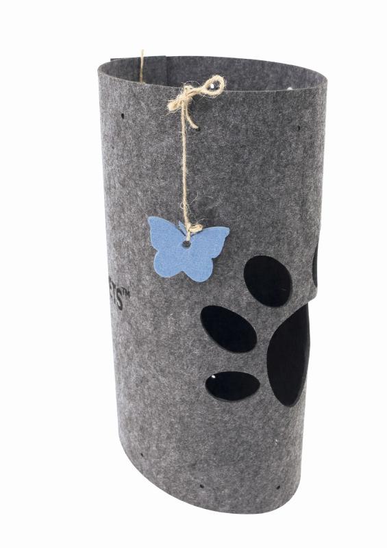 MPets.Тоннель д/кошек ECO, 25 x 25 x 45 см, серый,