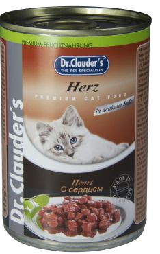 Д-р Клаудер для кошек с сердцем (консерва)