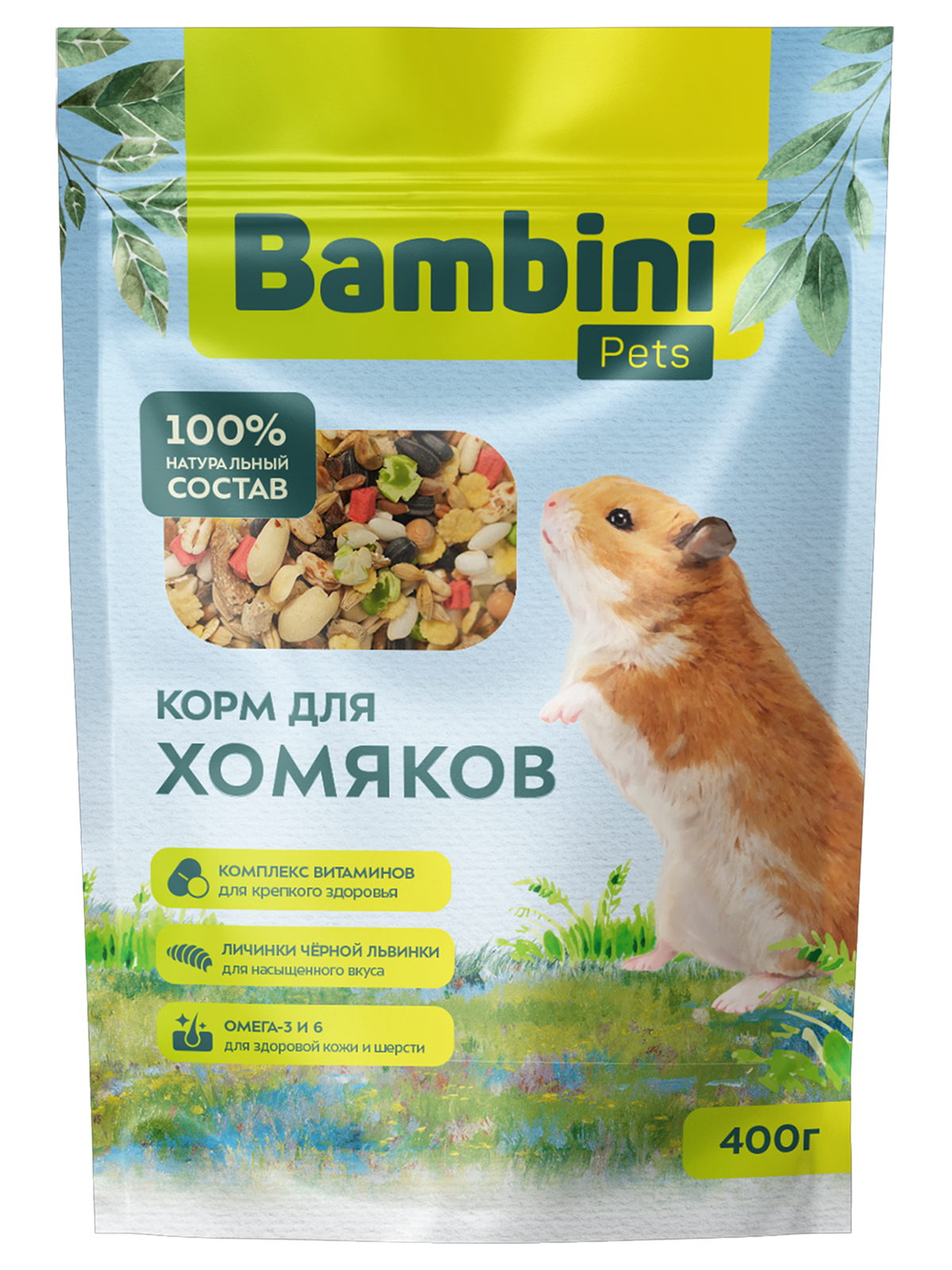 Bambini Pets. Корм для хомяков, 400 г