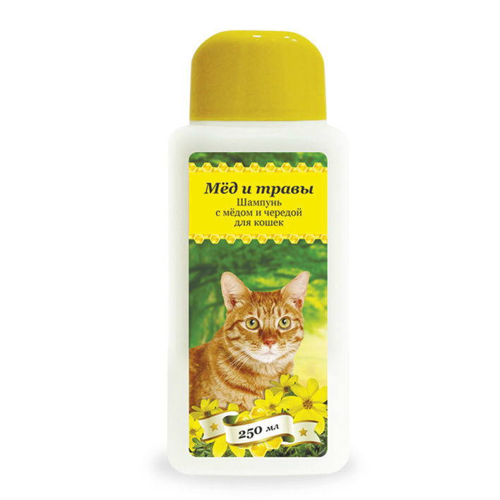 Пчелодар Шампунь гигиенический для кошек с медом и чередой