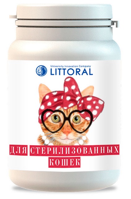 Littoral.Витаминное лакомство для стерилизованных кошек, 80 таб.