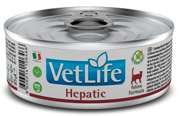 Farmina Vet Life Hepatic, питание для кошек при заболеваниях печени, конс. 85 г