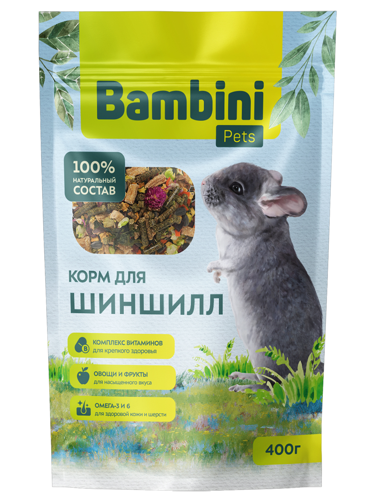 Bambini Pets. Корм для шиншилл, 400 г