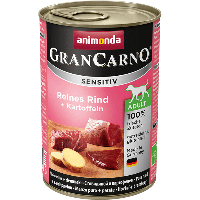 Animonda. Консервы, Gran Carno Sensitiv c говядиной и картофелем для взрослых собак