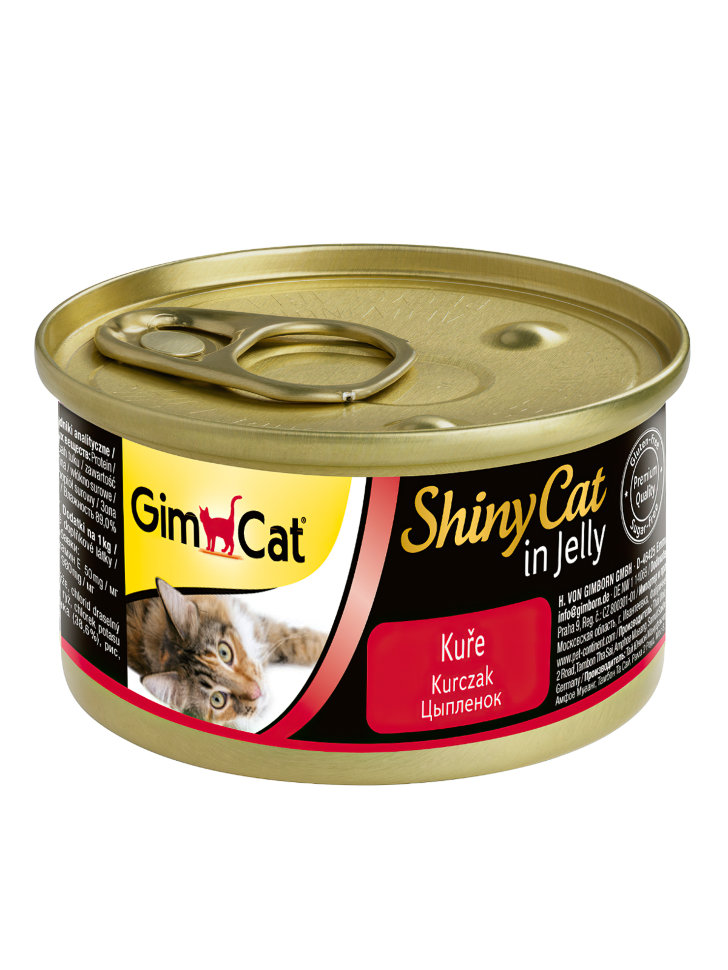 GimCat ShinyCat консервы для кошек, 70 г. Цыпленок