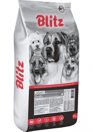 BLITZ Sensitive. Корм для взрослых собак с избыточным весом