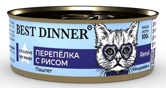 Бэст Диннер VET PROFI консервы диета для кошек Renal 