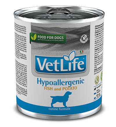 Farmina Vet Life Hypoallergenic, гипоаллергенное питание д/собак, рыба с картофелем, конс. 300 г