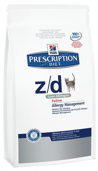 Сухой корм для кошек при пищевых аллергиях Hill'S PD Feline Z/D