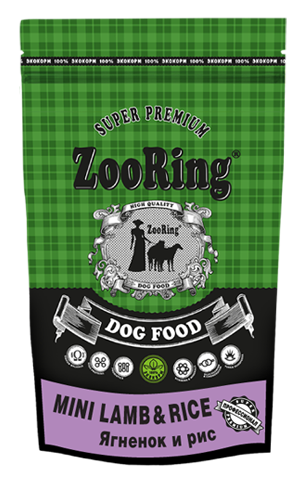 ZooRing. Mini Lamb&Rice Dog. Для собак мини пород. С ягненком и рисом