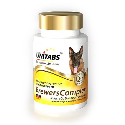 Unitabs BreversComplex с пивными дрожжами для крупных собак