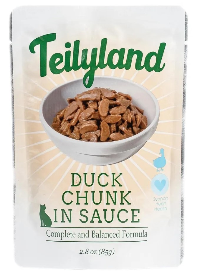 Teilyland консервированный полнорационный для кошек кусочки с уткой