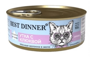 Бэст Диннер VET PROFI консервы диета для кошек Urinary 