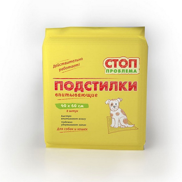 Пеленки Стоп-Проблема 40*60 см 8 шт гелевые