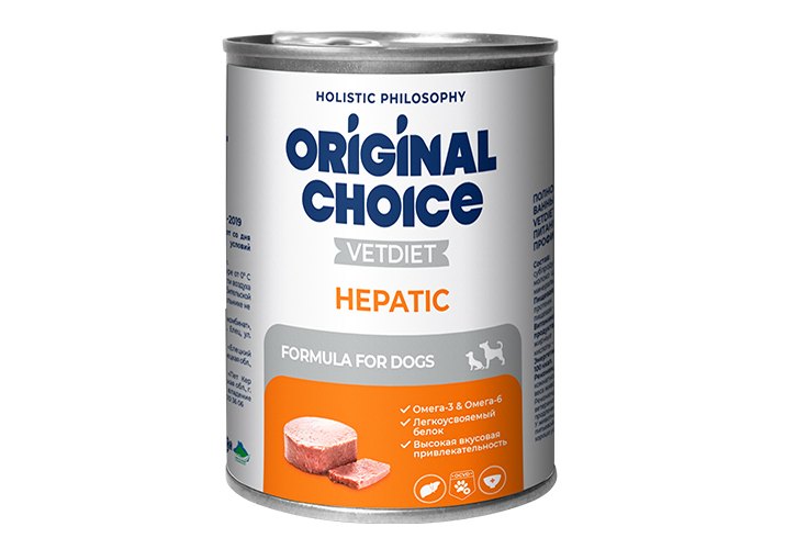 Original Choice Vetdiet Hepatic  для собак профилактика болезней печени