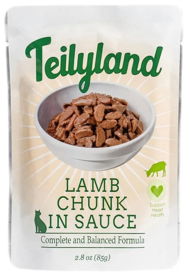 Teilyland консервированный полнорационный для кошек кусочки с ягненком