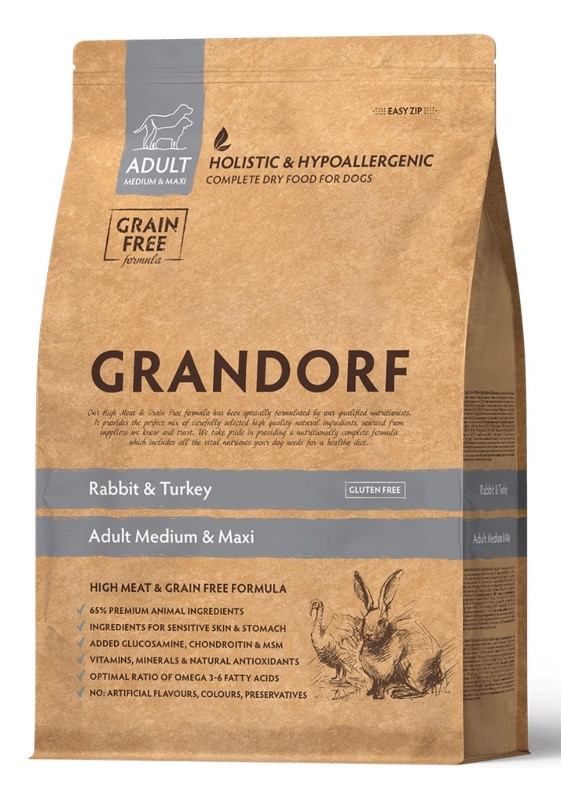 GRANDORF MED&MAXI Rabbit&Turkey кролик с индейкой для средних и крупных пород