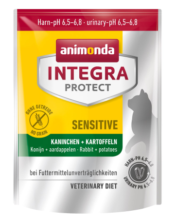 Integra Protect Sensitive. Сухой корм для кошек при пищевой аллергии. Картофель с кроликом.