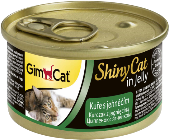 GimCat ShinyCat консервы для кошек, 70 г. Цыпленок с ягненком