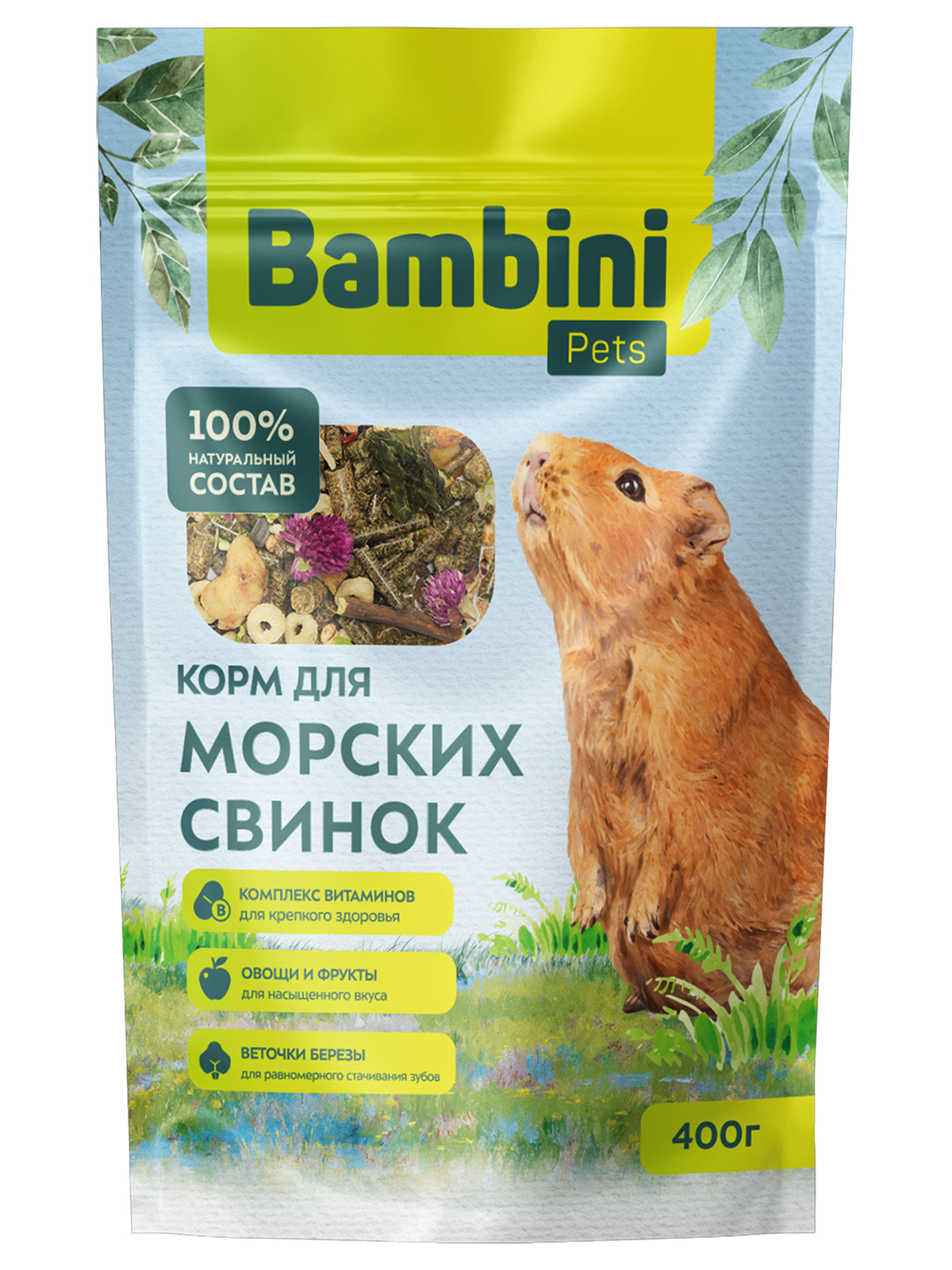 Bambini Pets. Корм для морских свинок, 400 г