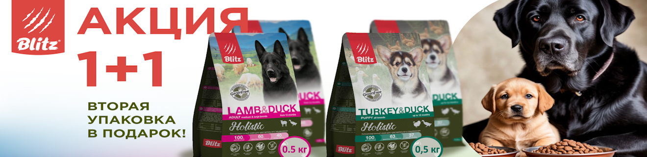 Blitz. Акция 1+1 для собак