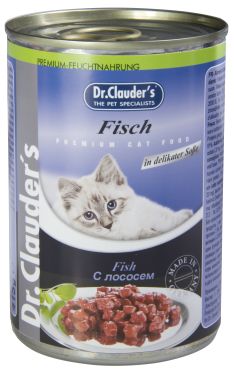 Д-р Клаудер для кошек с лососем (консерва)