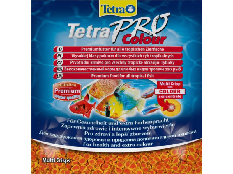 Корм для рыб TETRA Pro Color Crisps чипсы основной корм с каротиноидами