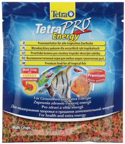 Корм д/рыб TETRA Pro Energy чипсы, основной корм с жирами Омега-3