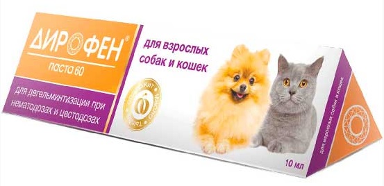 Дирофен-паста для собак и кошек, 10 мл