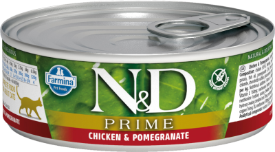 Farmina N&D PRIME, консервы для кошек, курица с гранатом, 80 г