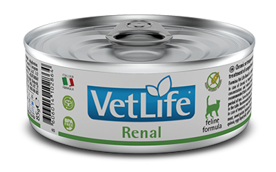 Farmina Vet Life Renal, питание для кошек при заболеваниях почек, конс. 85 г